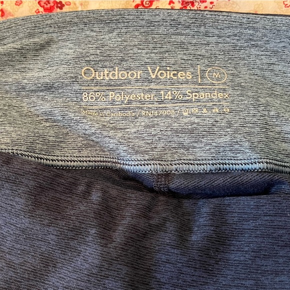 Outdoor Voices Blue Leggings Medium Pocket In Waistband Full Length - Picture 5 of 6